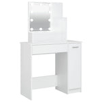 Dressing Table with LED White 86.5x35x136 cm 808810