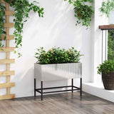 Raised Garden Planter Silver 60 x 26 x 45 cm Stainless steel 865887