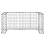 Gabion Wall for Garbage Bins Galvanised Steel 254x100x110 cm 151300