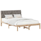 Bed Frame with Upholstered Headboard Brown 135 x 190 cm 878832