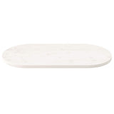 Table Top White 110x55x2.5 cm Solid Wood Pine Oval 824366
