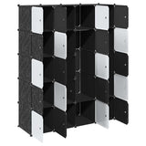 Storage Cube Organiser with 20 Cubes and Hanging Rods PP 4019586