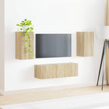 TV Wall Cabinet Set 4 pcs Sonoma Oak Engineered Wood 3408909