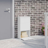 Parcel Drop Box with Storage White 44 x 22 x 82 cm Steel 874920