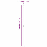 Fence Posts 12 pcs Silver 140 cm Powder-coated steel 42012792
