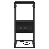 Bedside Cabinet Black Oak 41.5 x 26 x 60.5 cm Engineered Wood 859605