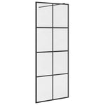 Walk-in Shower Wall with Clear ESG Glass 80x195 cm Black 151033