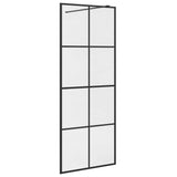 Walk-in Shower Wall with Clear ESG Glass 80x195 cm Black 151033
