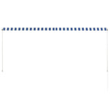 Retractable Awning 300x150 cm Blue and White 143749