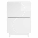 Bedside Cabinet 2 pcs High Gloss White 33.5 x 34.5 x 50 cm 8011396