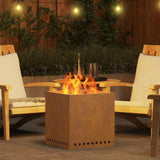 Smokeless Fire Pit Brown 48 x 48 x 50 cm Weathering Steel 858987