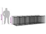 Gabion Raised Bed 3 pcs Silver 3422227