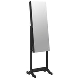 Mirror Jewellery Cabinet Free Standing Black 42x38x152 cm 353257