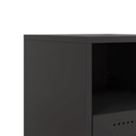 ZNTS Bedside Cabinet Black 36x39x43.5 cm Steel 846704