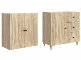 Cabinet Set 2 pcs 66 x 34.5 x 90 cm Engineered Wood 3416477