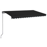 Manual Retractable Awning with LED 450x350 cm Anthracite 3069204