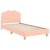 Children's Bed Frame with Headboard Pink 90 x 190 cm 42010974