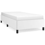 Bed Frame without Mattress White 100x203 cm Twin XL Faux Leather 347278