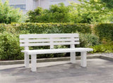 Garden Bench White Polypropylene 2-seater Durable Garden Bench 4009379