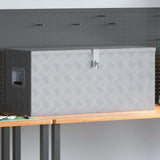 Aluminium Box 90.5x35x40 cm Silver 142940