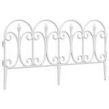 Lawn Edgings 17 pcs White 10 m PP 318294