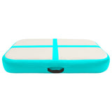 Inflatable Gymnastics Mat with Pump 60x100x10 cm PVC Green 92651