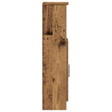 Bathroom Cabinet with Roll Holder Old Wood 20.5x22x90 cm 858504