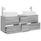 Bathroom Cabinet Set 3 pcs Grey Sonoma 49.5 x 41 x 63 cm 3405832