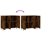 Sideboard Smoked Oak 90x34x80 cm Engineered Wood 828129