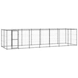 Outdoor Dog Kennel Steel with Roof 16.94 m 3082295