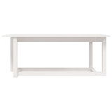 Coffee Table White 110x55x45 cm Solid Wood Pine 822168
