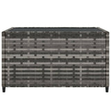 ZNTS Square Garden Coffee Table Grey 50x50x30 cm Poly Rattan 319859