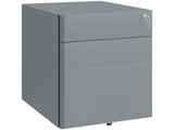 Lockable Cabinet, Rolling Filing Cabinet with 3 Drawers, Steel Office Drawer Unit for A4, Letter, T3398P344339