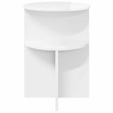Side Table High Gloss White 39.5 x 55 cm Engineered Wood 8001023