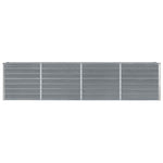 Raised Garden Bed 320x40x77 cm Galvanised Steel Grey 47048