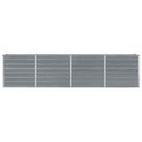Raised Garden Bed 320x40x77 cm Galvanised Steel Grey 47048