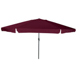 Garden Parasol Bordeaux Red 394 x 394 x 248 cm 42003640