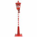 Chirstmas Street Lamp with 2 Lanterns Red 40.5 x 80 x 188 cm 42017509