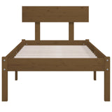 Bed Frame without Mattress Honey Brown Solid Wood Pine Single 810115