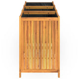 Garden Planter with Liner 150x50x75 cm Solid Wood Acacia 366446