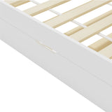 Pull-out Sofa Bed Frame without Mattress White Pinewood 90x200 cm 283149
