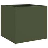 Planter Olive Green 32x30x29 cm Steel 841541