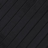 Rug Rectangular Black 100x300 cm Bamboo 376810