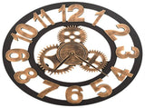 Wall Clock Metal 58 cm Golden and Black 283861