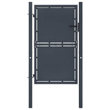 Garden Gate Steel 100x200 cm Anthracite 144522