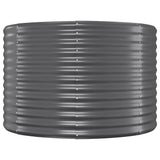 Garden Raised Bed Galvanised Steel 322x100x68 cm Anthracite 319071