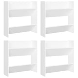Wall Shoe Cabinets 4 pcs White 60x18x60 cm Engineered Wood 806716