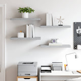 Floating Wall Shelves 4 pcs Concrete Grey 60x23.5x3.8 cm MDF 326599