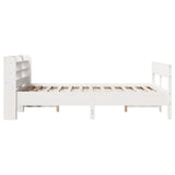 Bed Frame without Mattress White 140x190 cm Solid Wood Pine 3306940