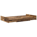 Storage Bed Frame Old Wood 120 x 190 cm Engineered Wood 3335331